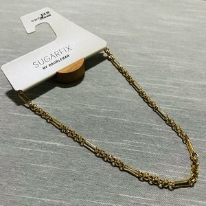 New SugarFix by BaubleBar Gold Mixed Link Chain Necklace